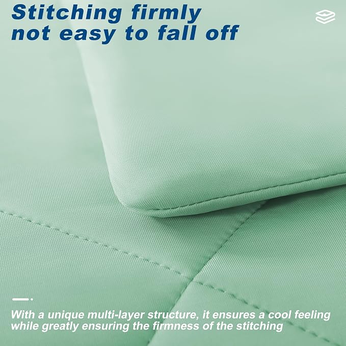 Cooling Comforter King Size, Double-Sided Cold Tech Fabric Quilted Bed - Image 4