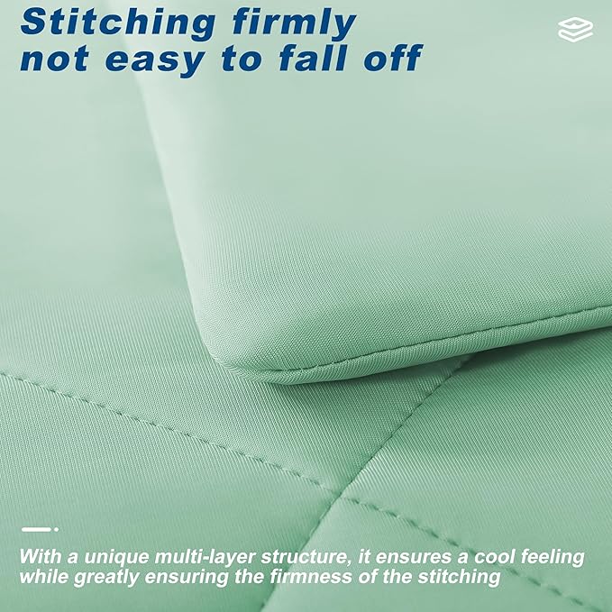 Cooling Comforter Twin Size, Double-Sided Cold Tech Fabric Quilted Bed - Image 4