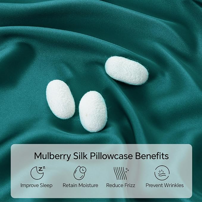 INFIIXSO Mulberry Silk Pillow Case King Size, Silk Pillowcase - Image 2
