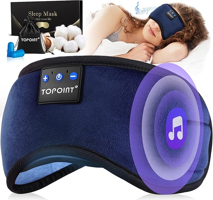 TOPOINT Sleep Headphones, Sleeping Headphones Bluetooth Sleep Mask by TOPOINT