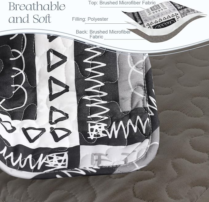Exclusivo Mezcla Reversible Boho Quilts King Size - Image 4