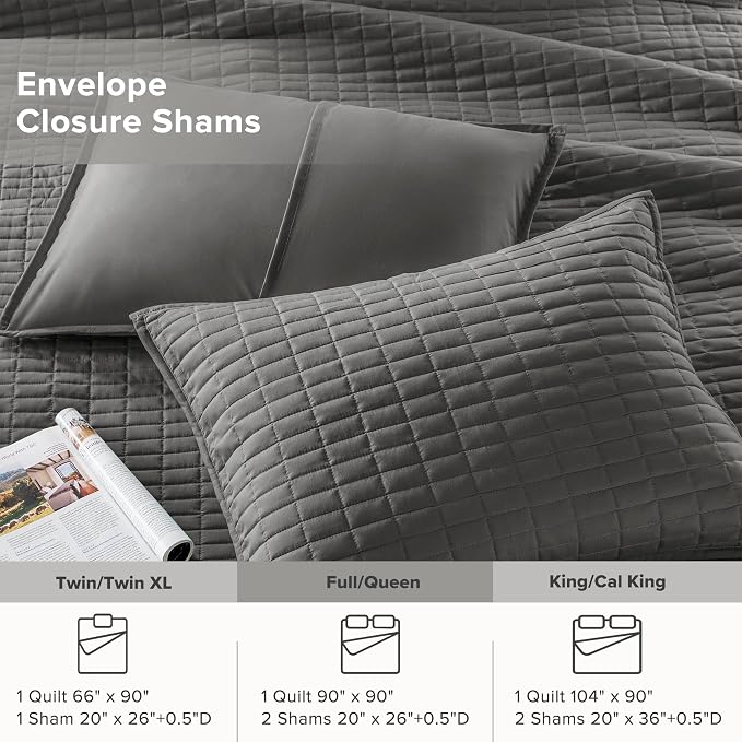 Comfort Spaces Kienna Quilt Set- Double Sided Stitching Design Summer Blanket - Image 5