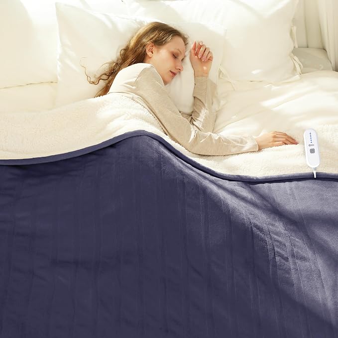 Heated Blanket Twin Size 62" x 84" by Vellubam