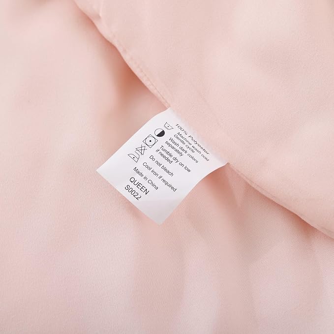 ROSGONIA Blush Comforter Set Queen - Image 9