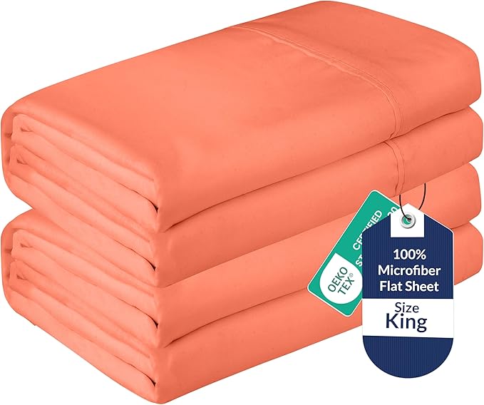 Royale Linens 2 Pack Bulk Flat Sheet Set by ROYALELINENS