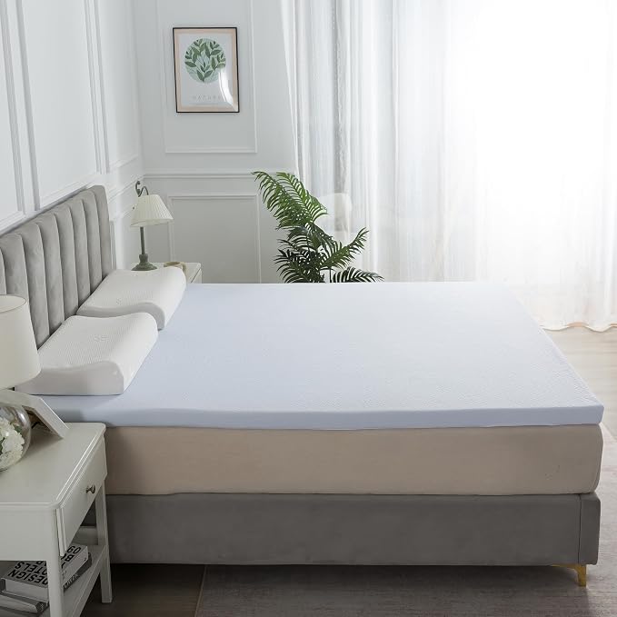 SHOUREN Mattress Topper Cover Only Queen, 2-3 Inch Zippered Mattress Topper - Image 6