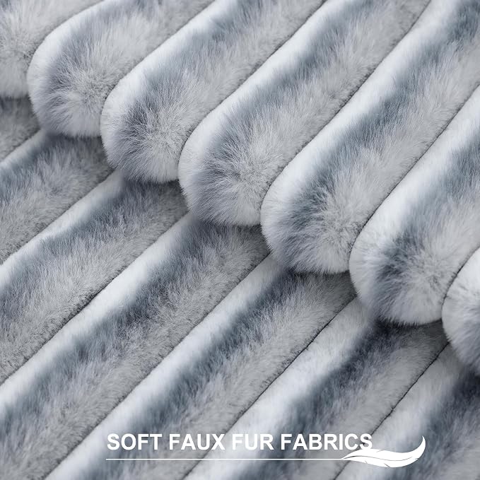 Pallene Faux Fur Plush Throw Pillow Covers 20x20 Set of 2, Luxury Soft Fluffy - Image 2