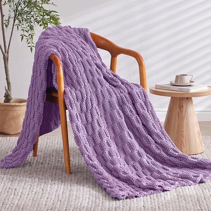 Knitted Weighted Blanket for Adult, No Beads Heavy Blanket 50” x 60'' 10lbs - Image 2