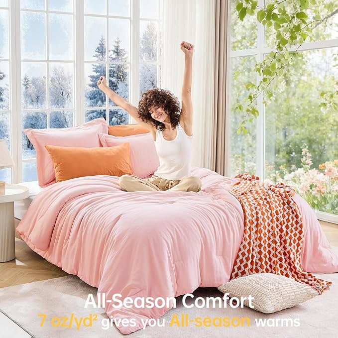 MUXHOMO Full Comforter Sets, All Season Ultra Soft Down Alternative Bedding - Image 4