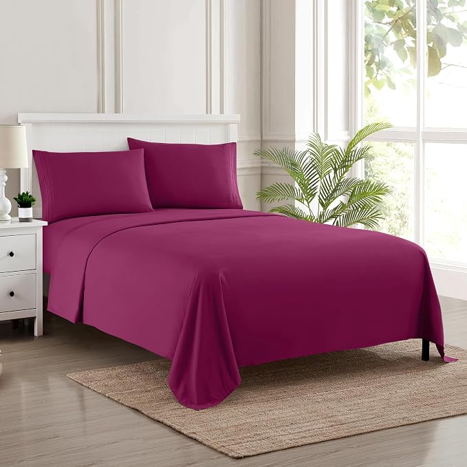 Twin XL Sheets - Breathable Luxury Sheets - 1800 Supreme Collection Extra Soft by SweetHomeCollection