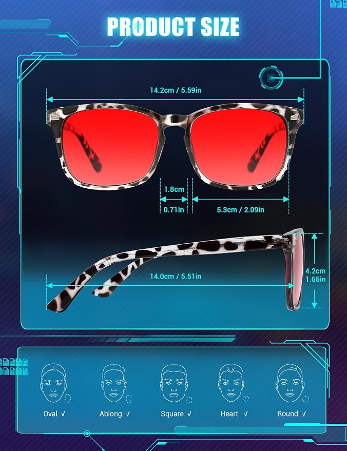 TIJN Sleep Glasses with Blue Green Light Blocking, Screen Fatigue & UV - Image 7