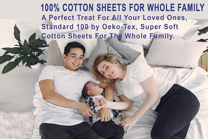 RUVANTI 100% Cotton Sheets – King Size Percale Bedding, Cooling & Breathable - Image 7
