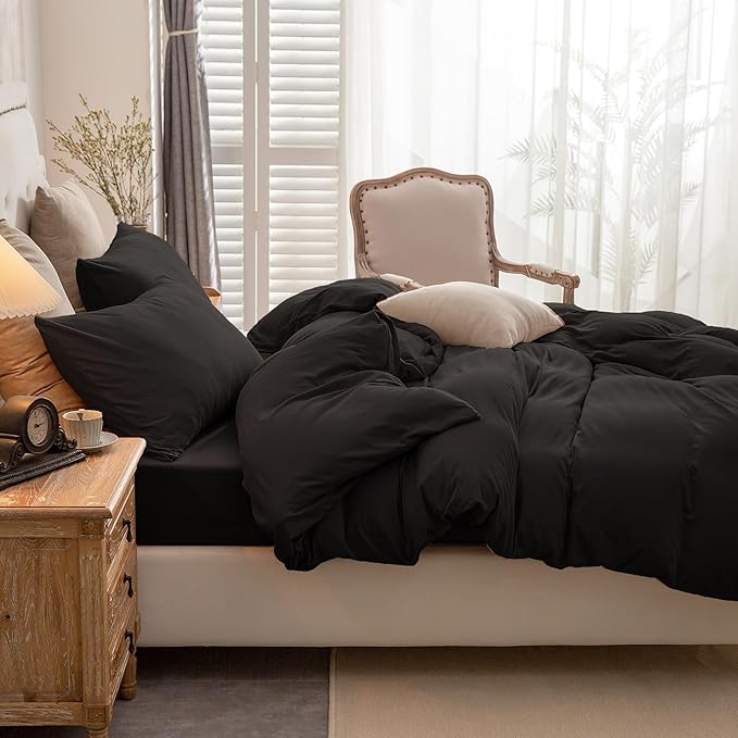 PURE ERA Jersey Knit Duvet Cover Set 100% T-Shirt Cotton Super Soft Comfy 3pc - Image 2
