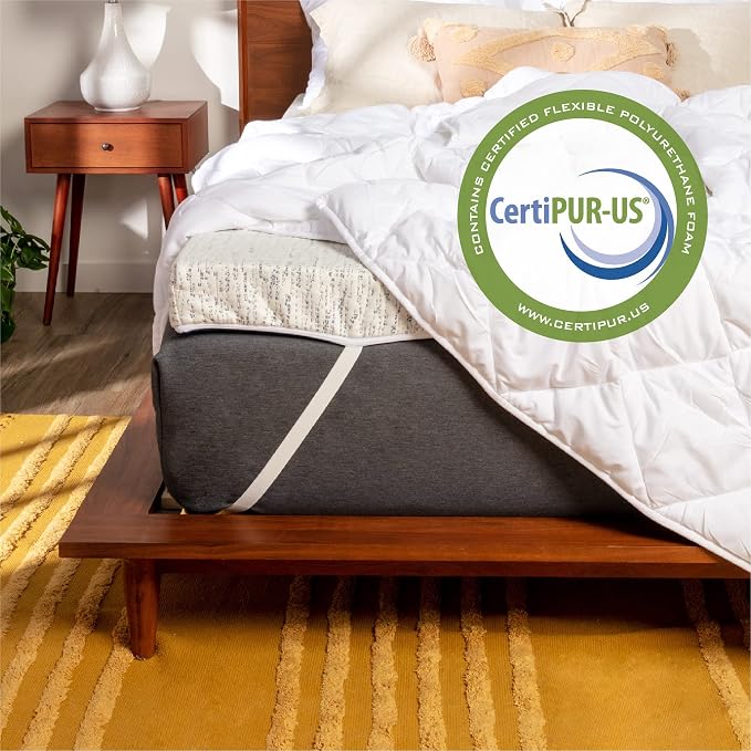 ViscoSoft 3 Inch Memory Foam Mattress Topper Short Queen - Image 7