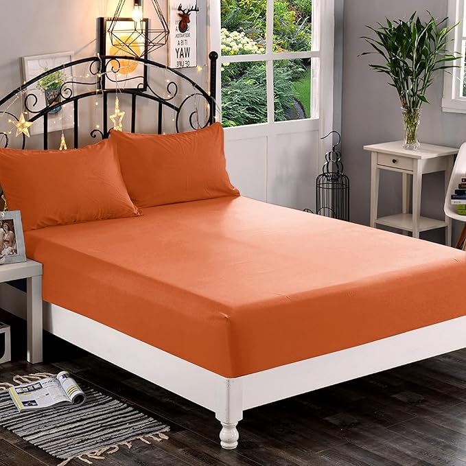 Elegant Comfort 1500 Premium Hotel Quality 1-Piece Fitted Sheet, Softest by ELEGANTCOMFORT