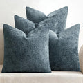 MIULEE Pack of 4 Couch Throw Pillow Covers 18x18 Inch Navy Blue Soft Decorative by MIULEE