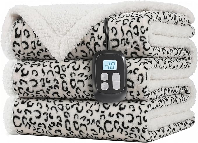 LaffyLo Electric Heated Blanket Full Size 72 x 84, Fast Heating Blanket by LAFFYLO