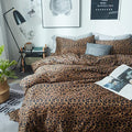 mixinni Leopard Print Duvet Cover Queen Size Long Staple Cotton Queen Bedding by mixinni