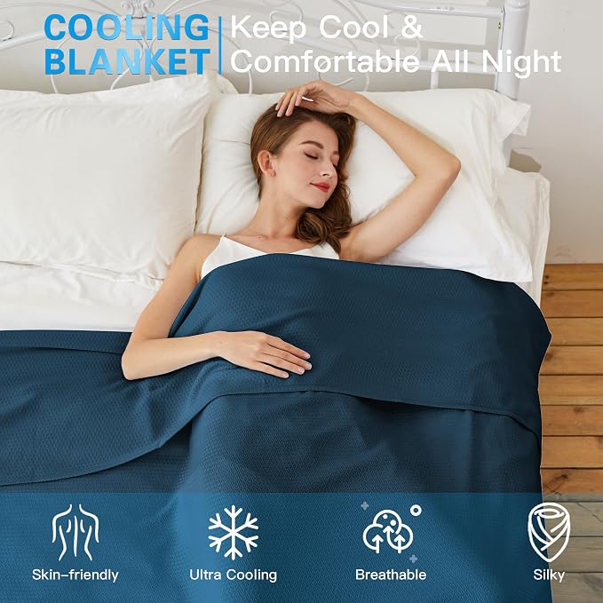 AmyHomie Cooling Blankets, 100% Rayon Derived from Bamboo, Cool Summer Blanket - Image 4