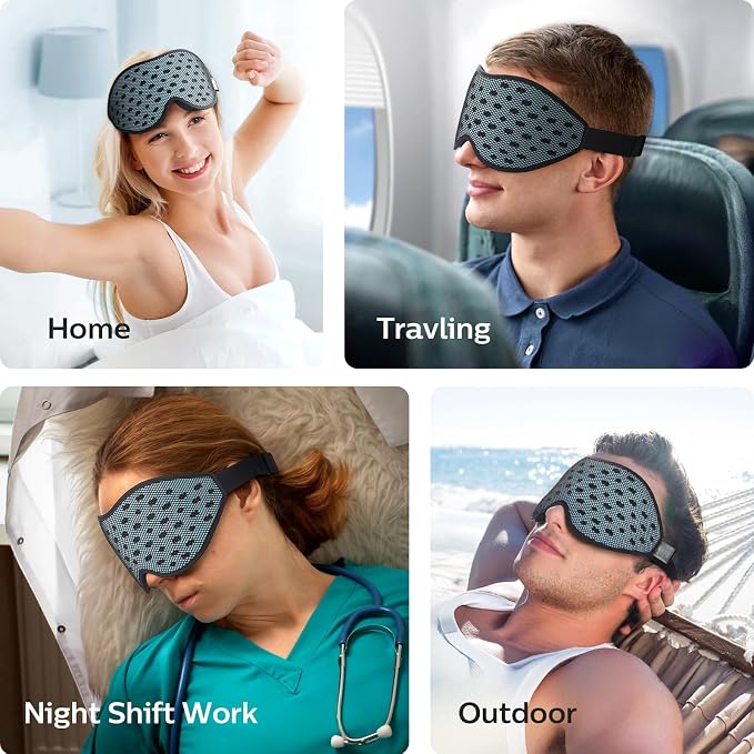 LitBear Breathable Sleep Mask, 3D Eye Mak Sleep - Image 7