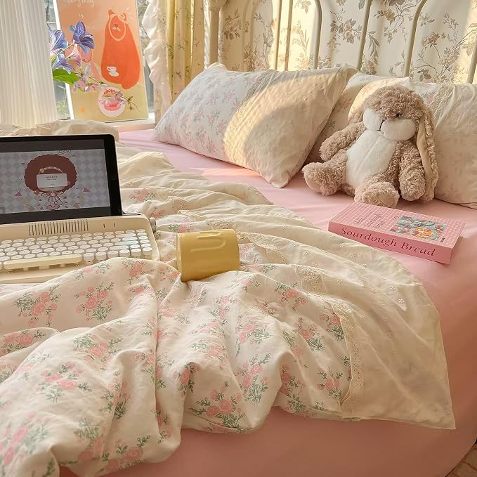 mixinni Vintage Floral Duvet Cover Set - Image 7