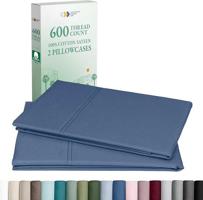 CALIFORNIA DESIGN DEN Luxuriously Soft Hotel Quality 600 Thread Count, 100% by CaliforniaDesignDen