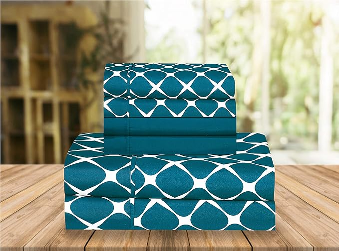 Elegant Comfort Luxury Soft Bed Sheets Bloomingdale Pattern by ELEGANTCOMFORT