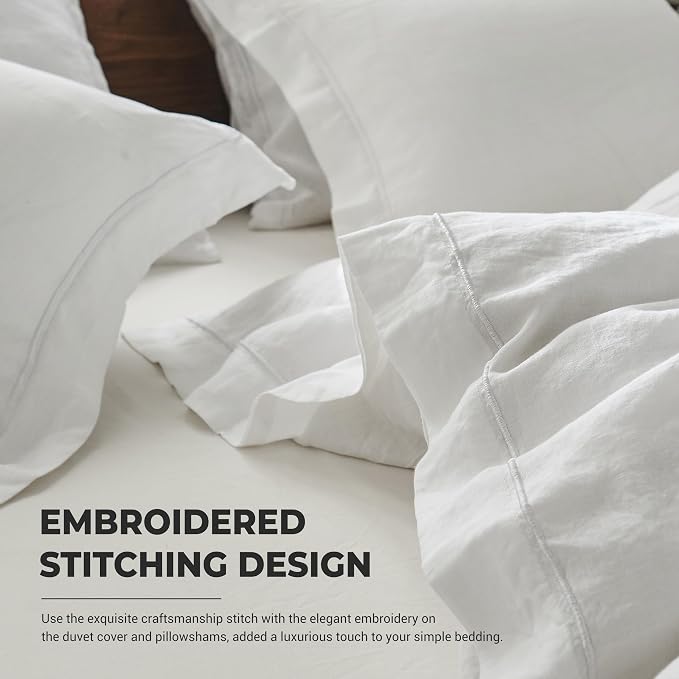 Simple&Opulence 100% Washed Linen Duvet Cover - Image 3