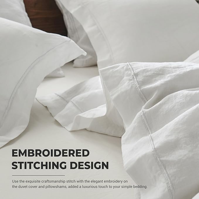 Simple&Opulence 100% Washed Linen Duvet Cover - Image 3