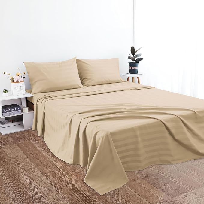 Cotton Twin Flat Sheet Only, 600 Thread Count 100% Egyptian Cotton Top Sheet - Image 5