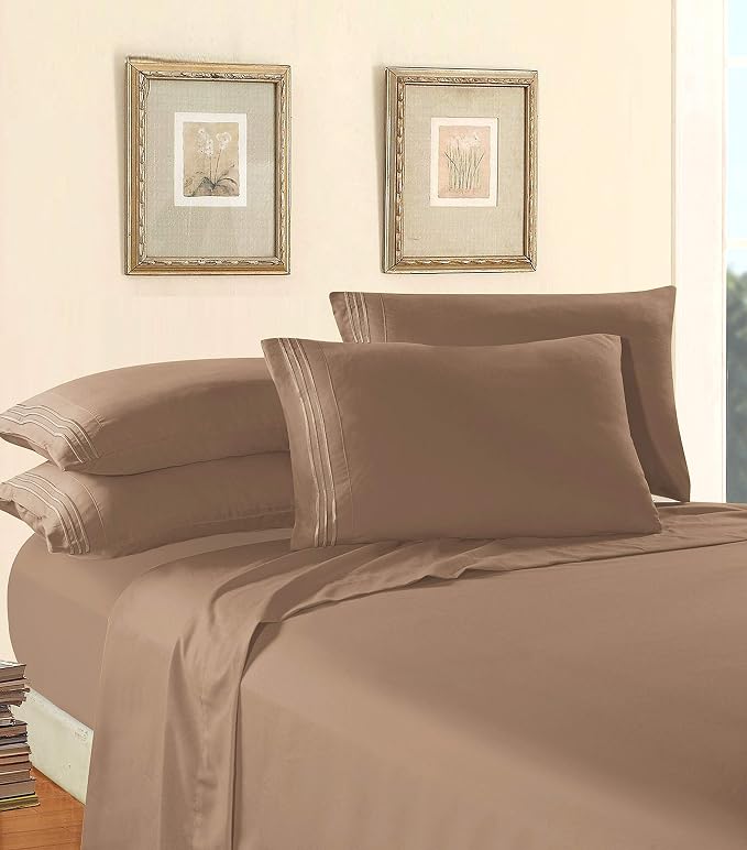 Elegant Comfort Luxury 1500 Premium Hotel Quality Microfiber 4-Piece Sheet Set - Image 3