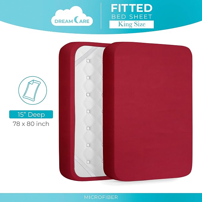 DREAMCARE King Fitted Sheet Only - Image 4