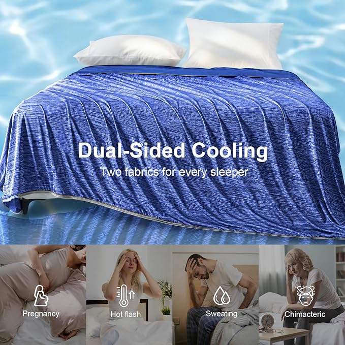 KMUSET Cooling Blanket Queen Size, Double Sided Summer Cooling Blankets - Image 8