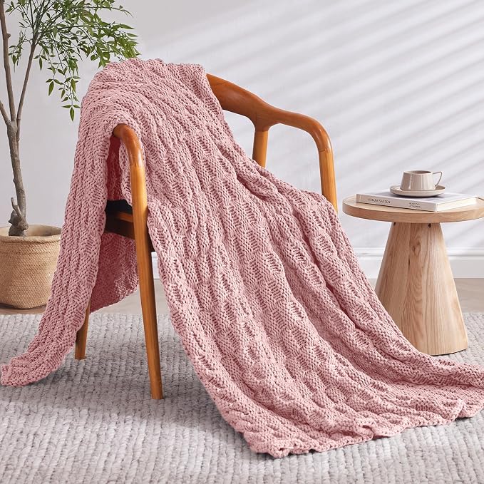 Knitted Weighted Blanket Adult, No Beads Heavy Blanket 48” x 72'' 15lbs - Image 2