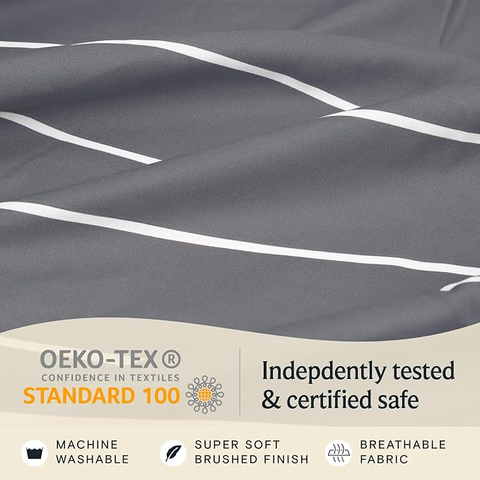 LuxClub 4 PC King Size Sheet Set, Breathable Luxury Bed Sheets, Deep Pockets - Image 6