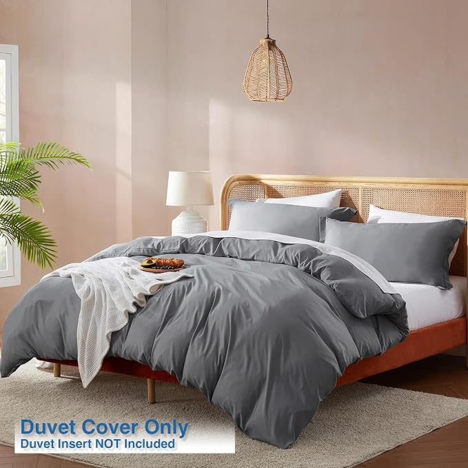Nestl Grey Duvet Cover King Size - Image 2