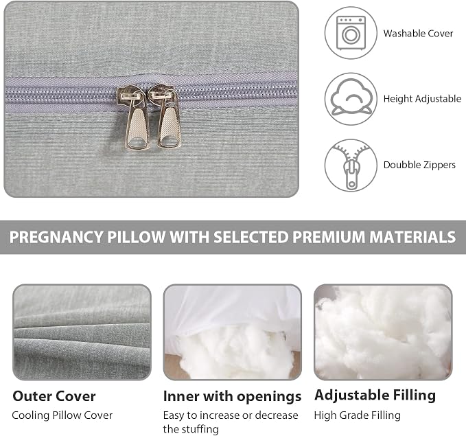 BATTOP Pregnancy Pillows for Sleeping, Maternity Pillow - Image 7
