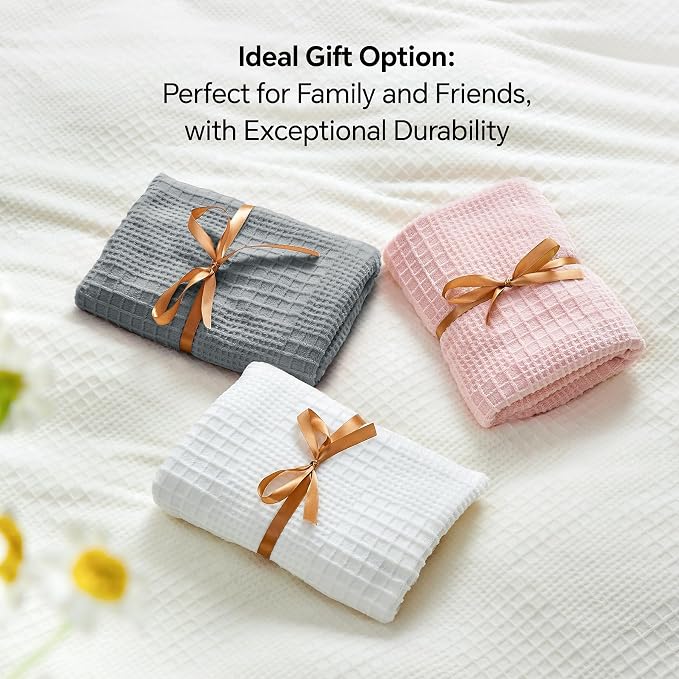 BEDELITE Flannel King Size Pillow Cases Set of 2, Decorative Waffle Weave - Image 7