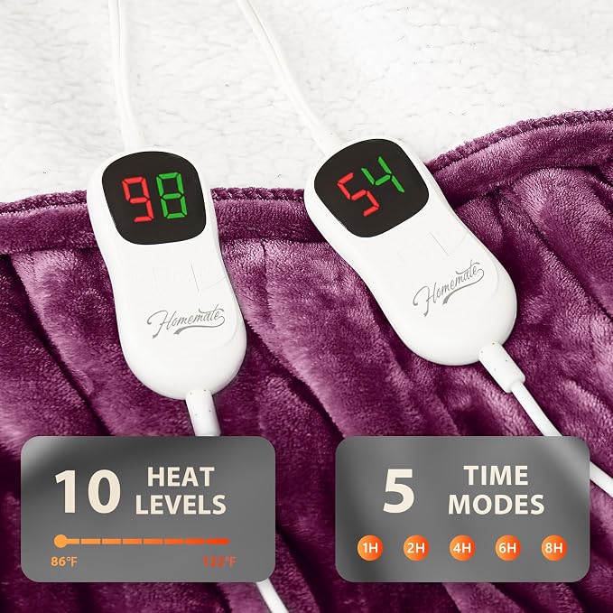 Homemate Electric Heated Blanket King - Image 4