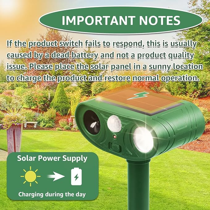 Solar Ultrasonic Animal Repellent Outdoor - Image 3