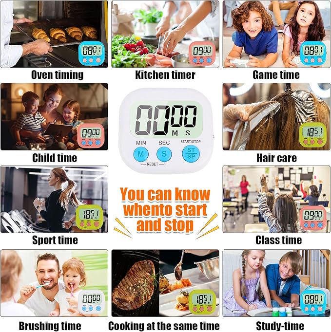 4-Piece Multi-Function Electronic Timer, Learning Management, Suitable - Image 2