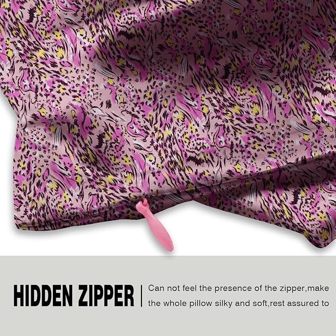 Mulberry Silk Pillowcase for Hair and Skin Queen Size Leopard Print Silk Pillow - Image 3