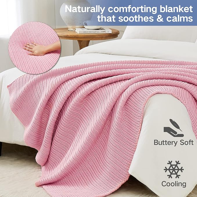 Guohaoi Knitted Weighted Blanket Kids No Beads Cooling Heavy Blanket, Home - Image 3