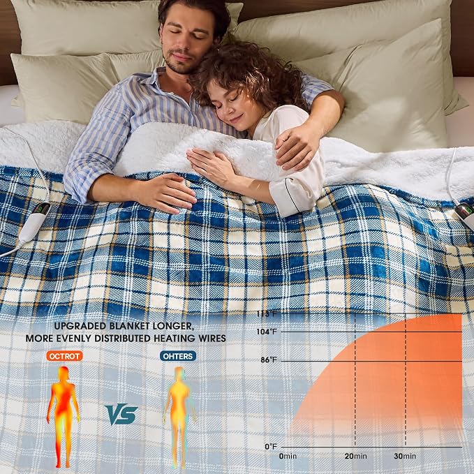 Heated Electric Blanket Queen Size, 84X90 Heating Blanket Queen - Image 2