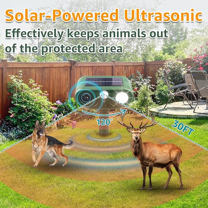 Solar Ultrasonic Animal Repellent Outdoor - Image 8