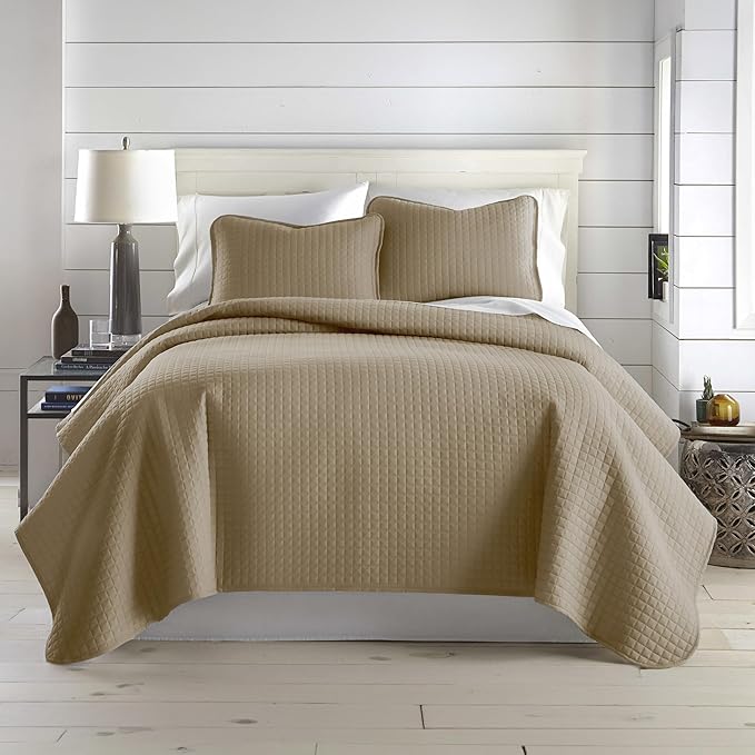 Southshore Fine Living, Inc. Oversized King Quilt Bedding Set, Taupe Quilt by SouthshoreFineLivingInc