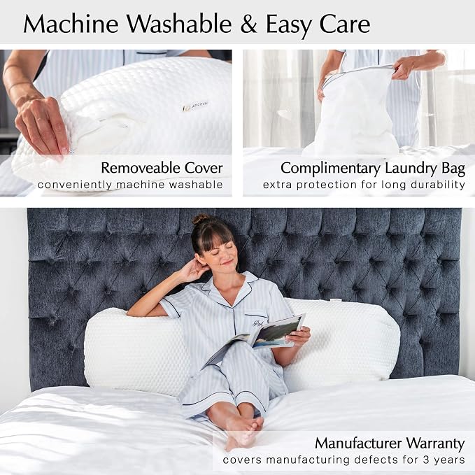 Aricove Body Pillow for Adults, Side Sleeper Pillow for Bed, Full Body Support - Image 7