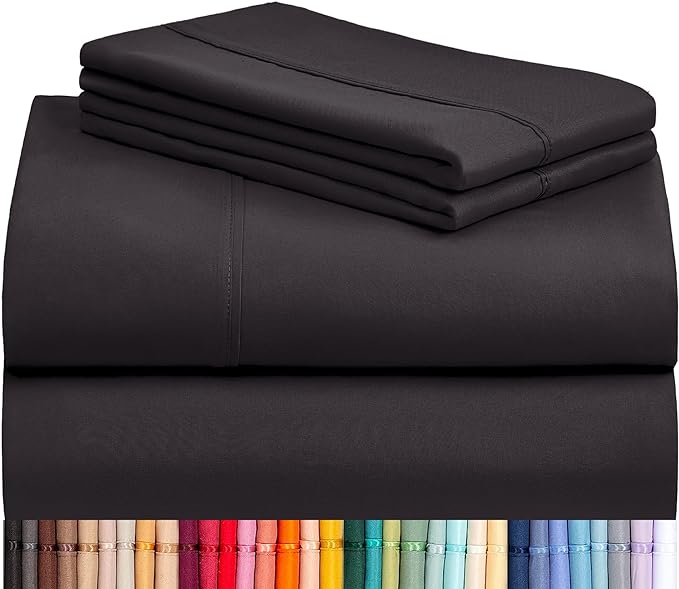 LuxClub 6 PC Queen Sheet Set, Breathable Luxury Bed Sheets, Deep Pockets 18" by LuxClub