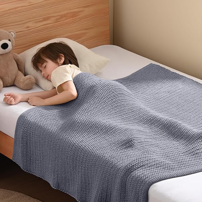 Guohaoi Knitted Weighted Blanket Kids No Beads Cooling Heavy Blanket, Home by GuohuoiHomeKitchen