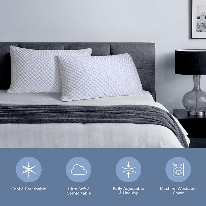 OSBED Cooling Shredded Memory Foam Pillow Standard Size - Image 5
